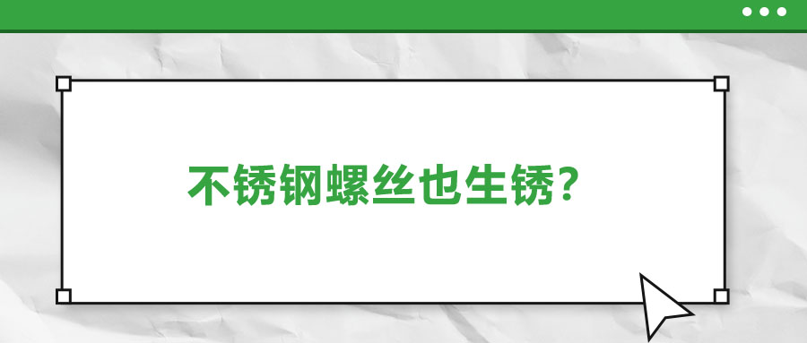 不锈钢螺丝也生锈？