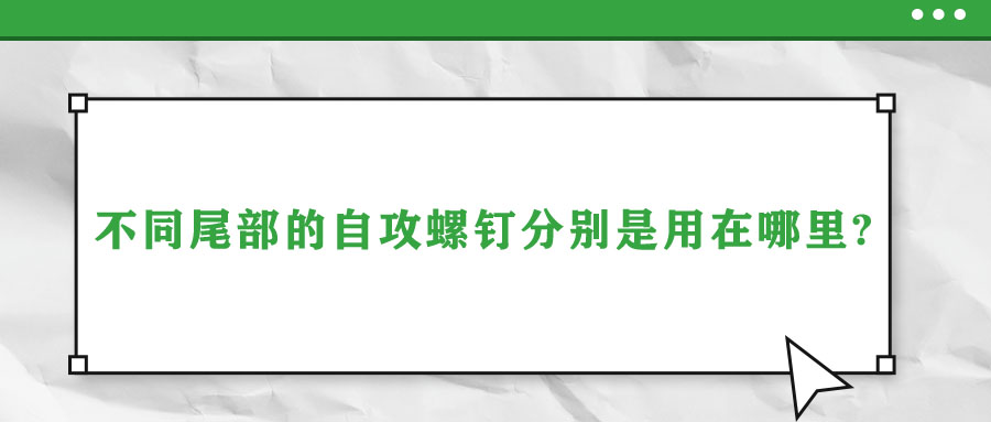 不同尾部的自攻螺钉分别是用在哪里?